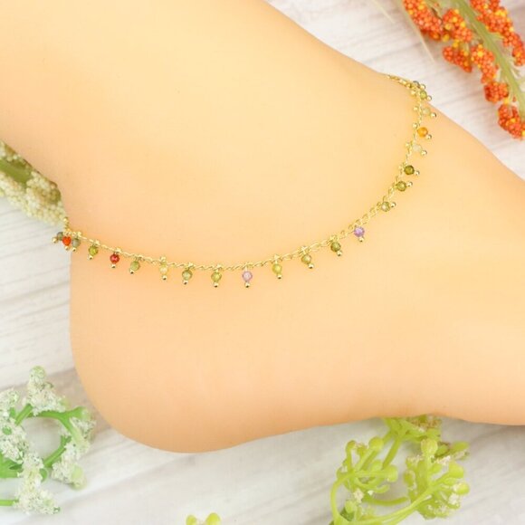 "Handmade Anklet – Elegant & Delicate Jewelry for Women | UNVRC1727 - Picture 2 of 10